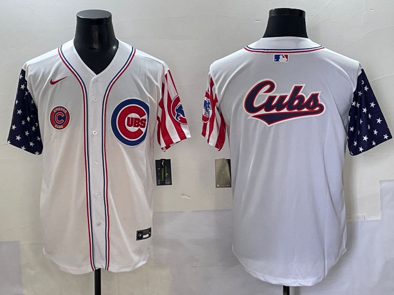 Men 2025 Chicago Cubs Blank White a generation of national flags Joint Name Nike MLB Jersey style 4